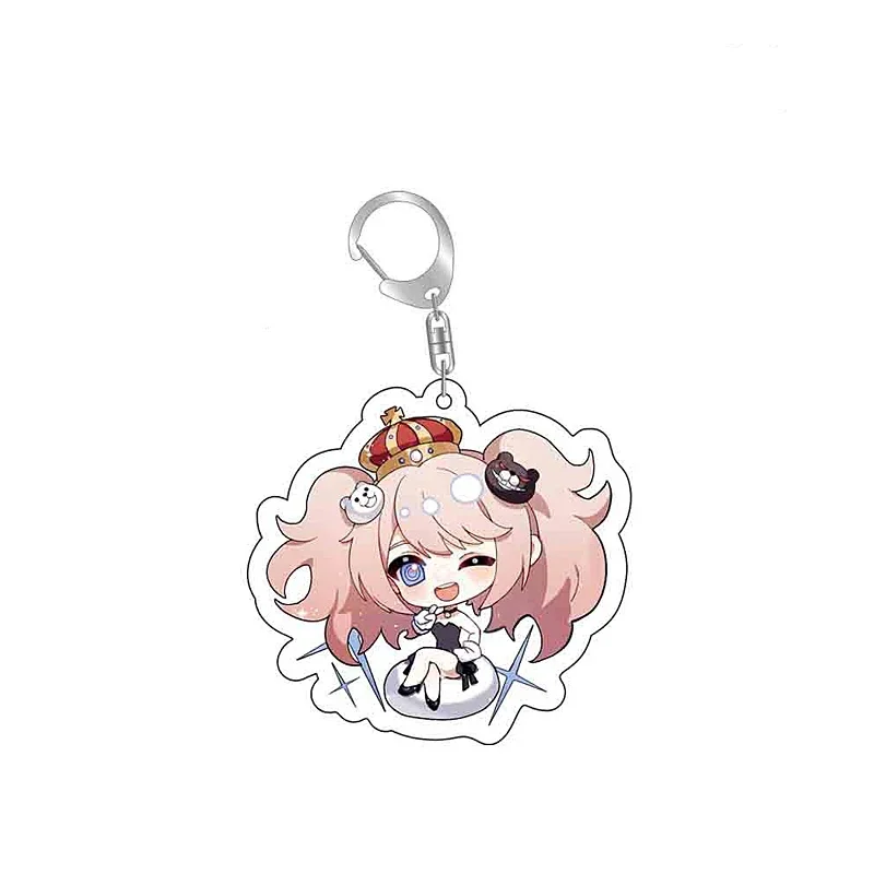 Monokuma Danganronpa Naegi Makoto Anime Keychain Cartoon Model Acrylic Keyring Bag Accessory Cute Gift