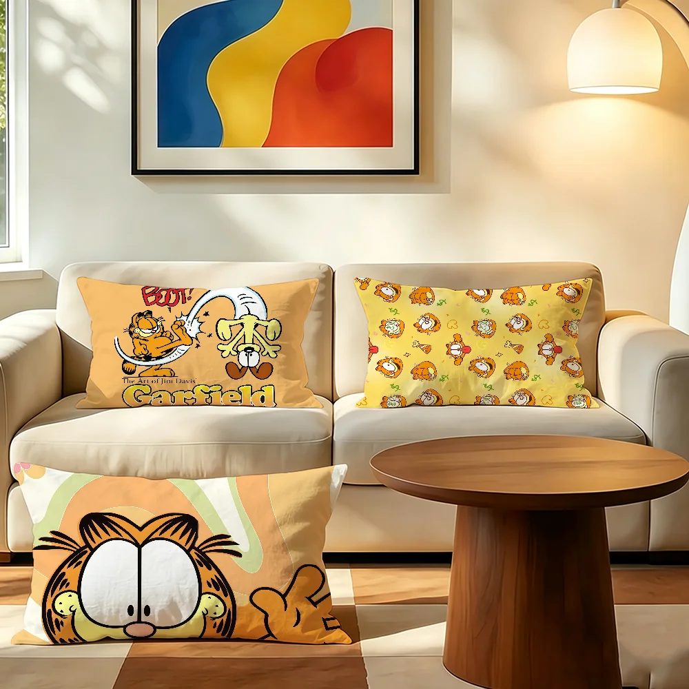 Cartoon cute G-GarfieldS cushion cover Polyester Pillowcase Sofa Living Room Cushion Cover Bedroom Bedside or Home Decor