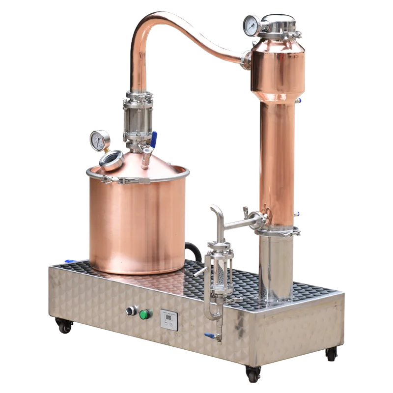 

Гидрозольная машина из чистой меди — мини-бытовой дистиллятор эфирного масла для пивоварения бренди и виски
