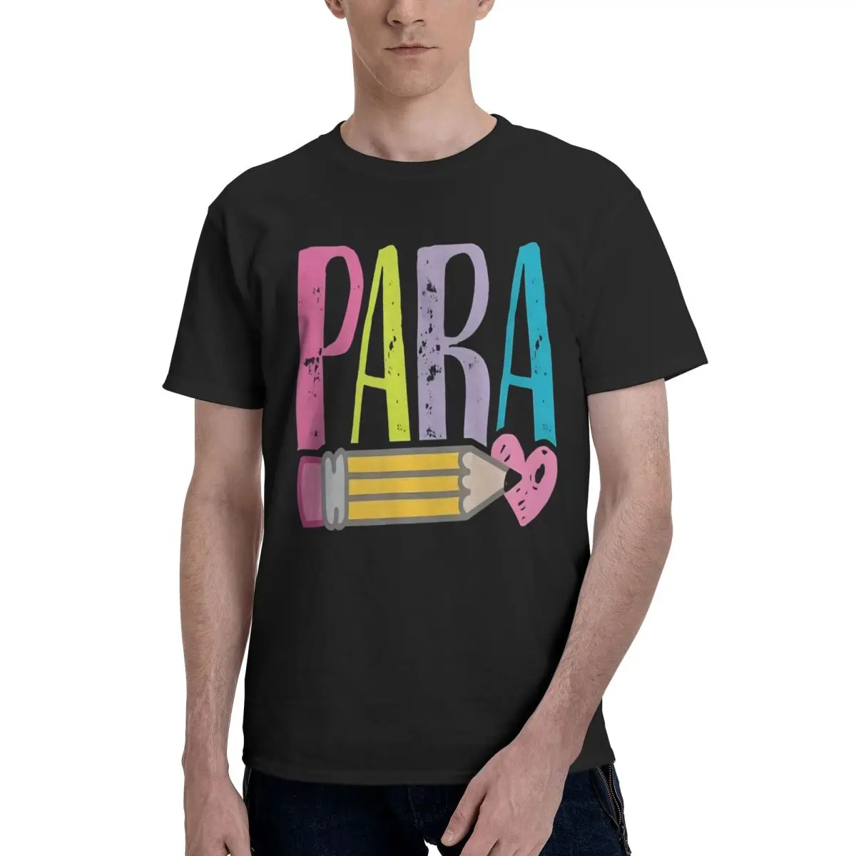 Colorful Pencil Art Print Move T-shirts Fitness Title Cute Vintage Eur Size