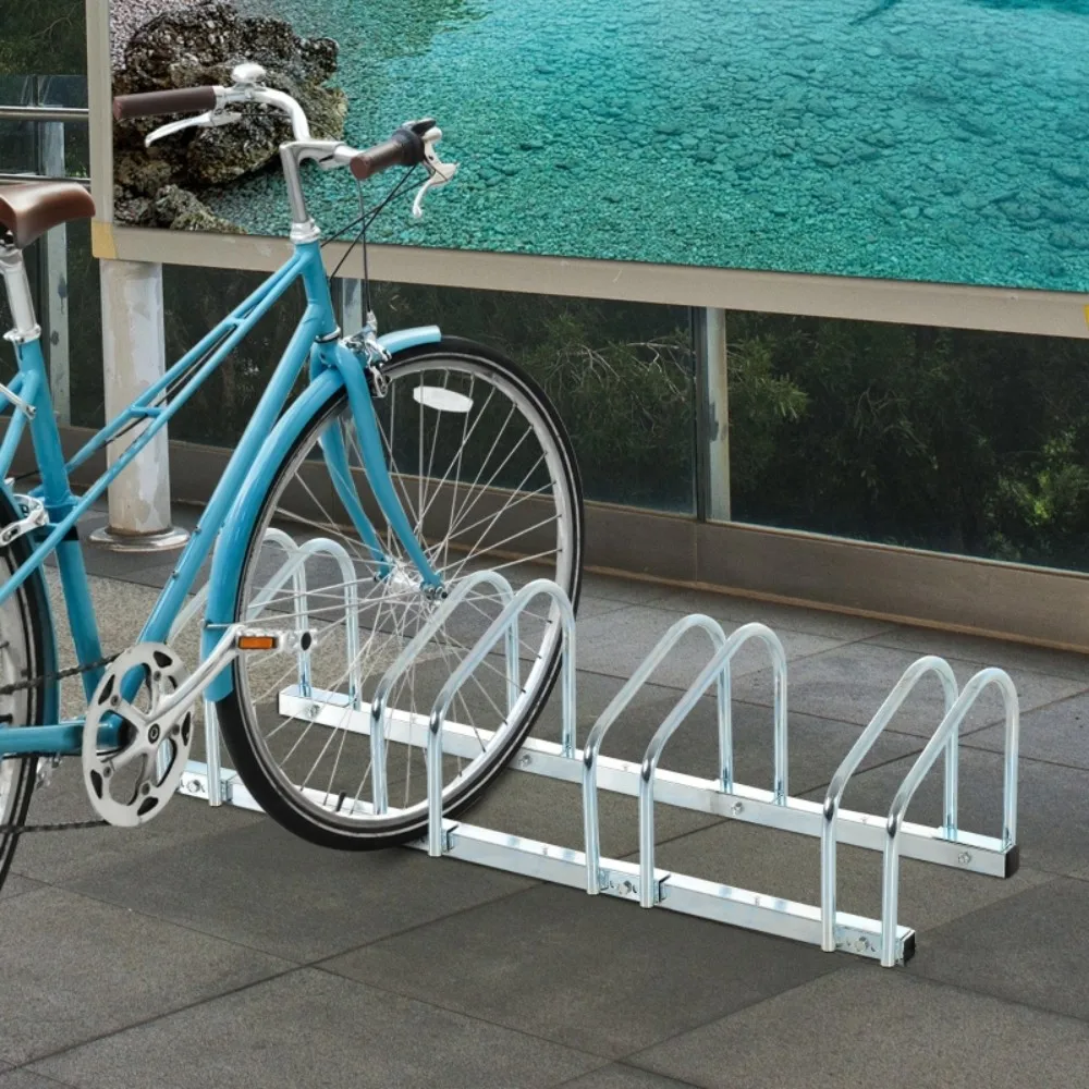 AliExpress NONE Bike Stand Parking Rack Floor or Wall Mount Bicycle Cycle Storage Locking Stand (5 Racks, Silver)