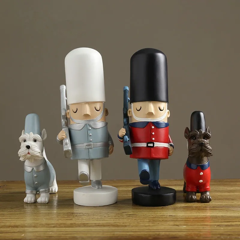 

American Puppet Ornaments, Resin Crafts, Figurines and Miniatures, Fairy Garden Accessories, Creative Red Wine Cabinet Decora