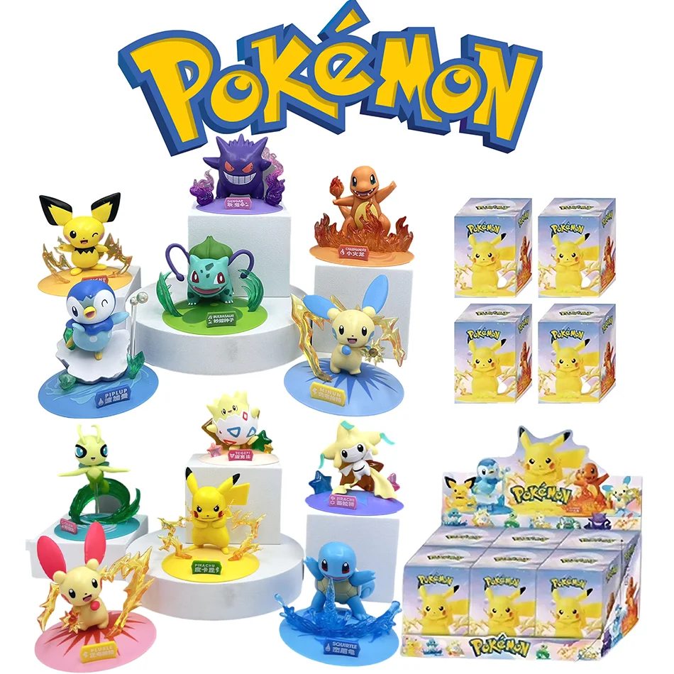 pok-e-mon-action-dolls-pikachu-blind-box-anime-models-desktop-decorations-pok-e-mon-toys-children's-birthday-gifts