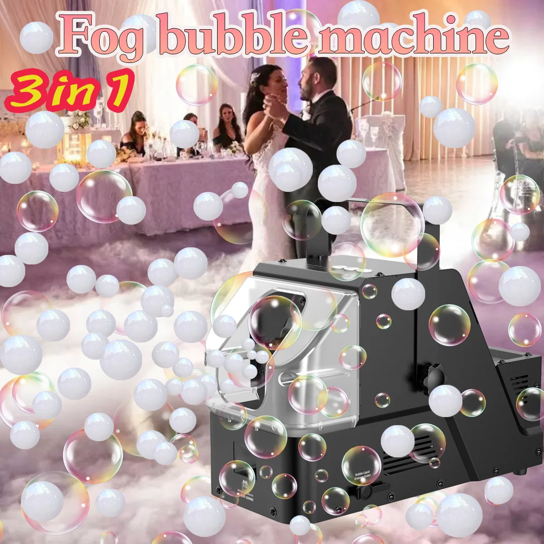 Automatische mistbel 3 krachtige modi in één machine voor bruiloft, feest, podium act verjaardagscadeau Kerstmis Halloween kinderspeelgoed