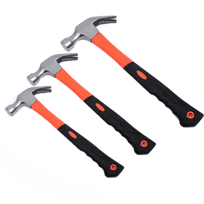 Claw Hammers Blacksmith Hammer Nail Hammer Car Safety Hammer TPR Plastic Handles For Metal Working Garage Home Kit Hand Tools