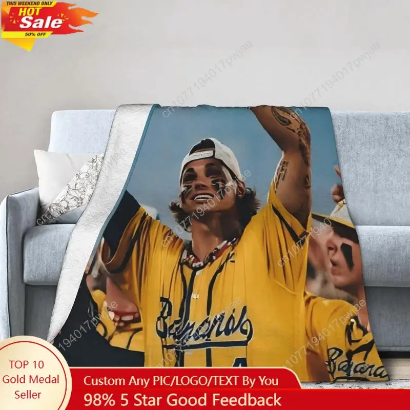 

KJ Jackson Inspired Design Blanket - Soft and Warm Flannel Polyester Outdoor Throw for Napping Camping Travel Custom Blankets