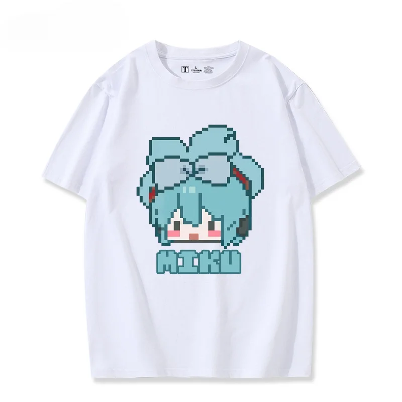 Hatsune Miku t-shirt periferica Virtual Idol stampa Cute Cartoon Cosplay Summer Casual Cotton Streetwear Tees regali di compleanno