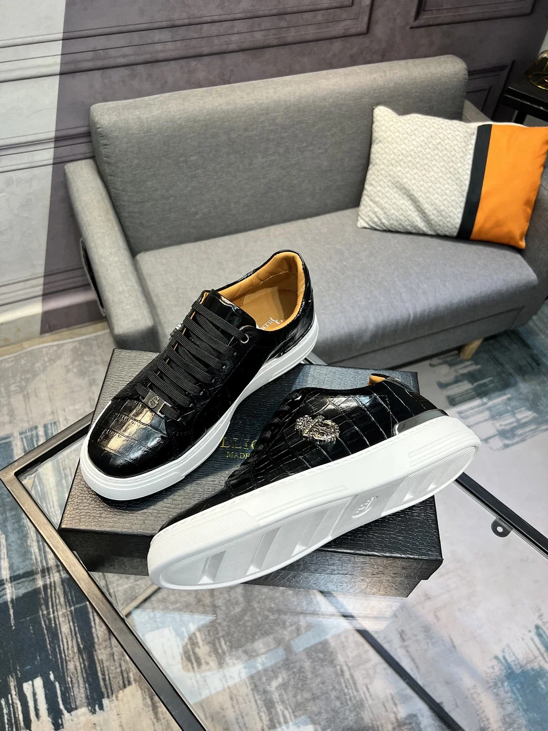 BLLIYOSS BILLIONAIRE 2025 SS New Shoes Men Calf leather stitching Sports comfort high-quality Outdoors European big size:38-45