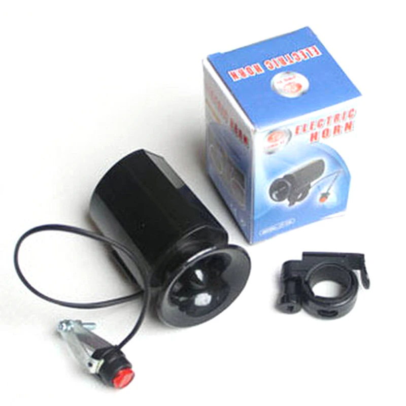 Bicycle Horn Electronic Black Speaker 6 Bike Bell Loud Sounds Ultra Siren Alarm