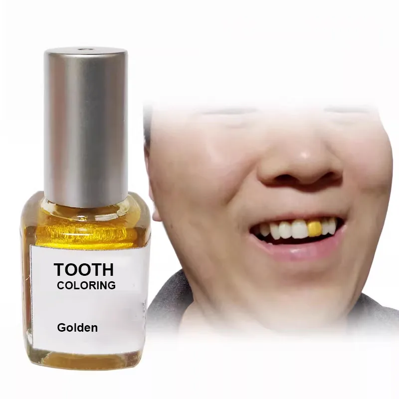 COS Special Effects Makeup Tooth Coloring 8ml Bottle Black Gold Red Simulated Missing Teeth Halloween Performance Effects