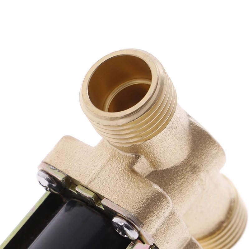 G1/2\'\' Brass Electric Solenoid ValveDC 12v 24v AC220v Water Air Inlet Flow Switch For Solar Water Heater Valve