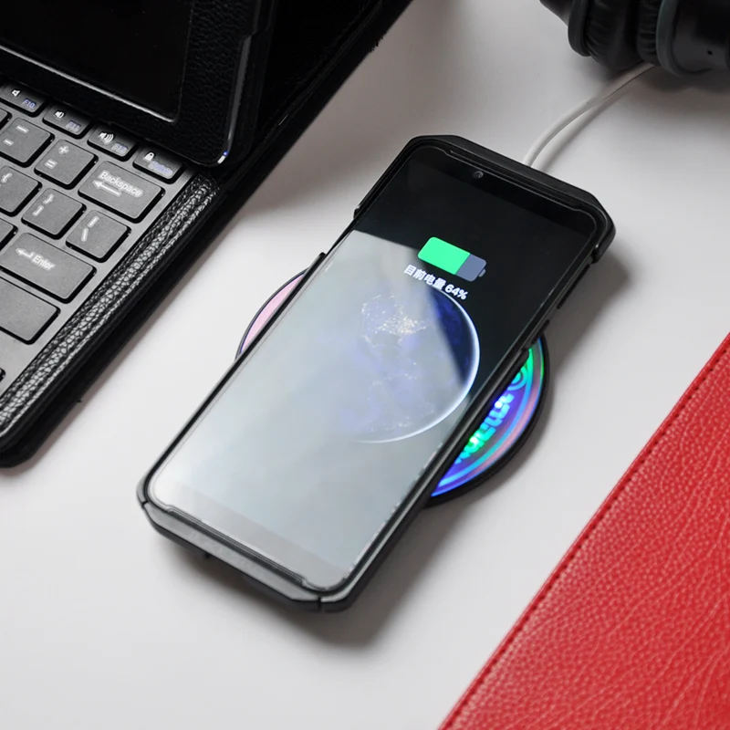 10W Magic Array Wireless Charger Fast Charging DesKtop Pad With LED Light For Samsung Galaxy S7 S6 S8 S9 S10 For iPhone 12 11 XS