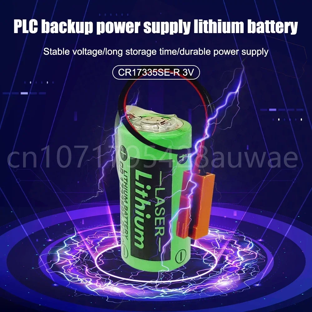 2 uds 3V CR17335SE-R CR2/3A 1800mAh baterías de iones de litio para PLC Servo CNC CR17335 baterías con enchufe