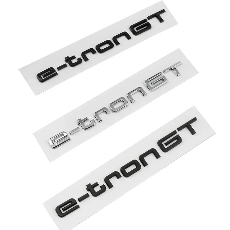 Car 3D ABS E tron GT Letters Logo Badge Emblem Decal Sticker For Audi Electric Car Q2 Q4 Q5 Q7 Q8 55 Quattro Styling Accessories