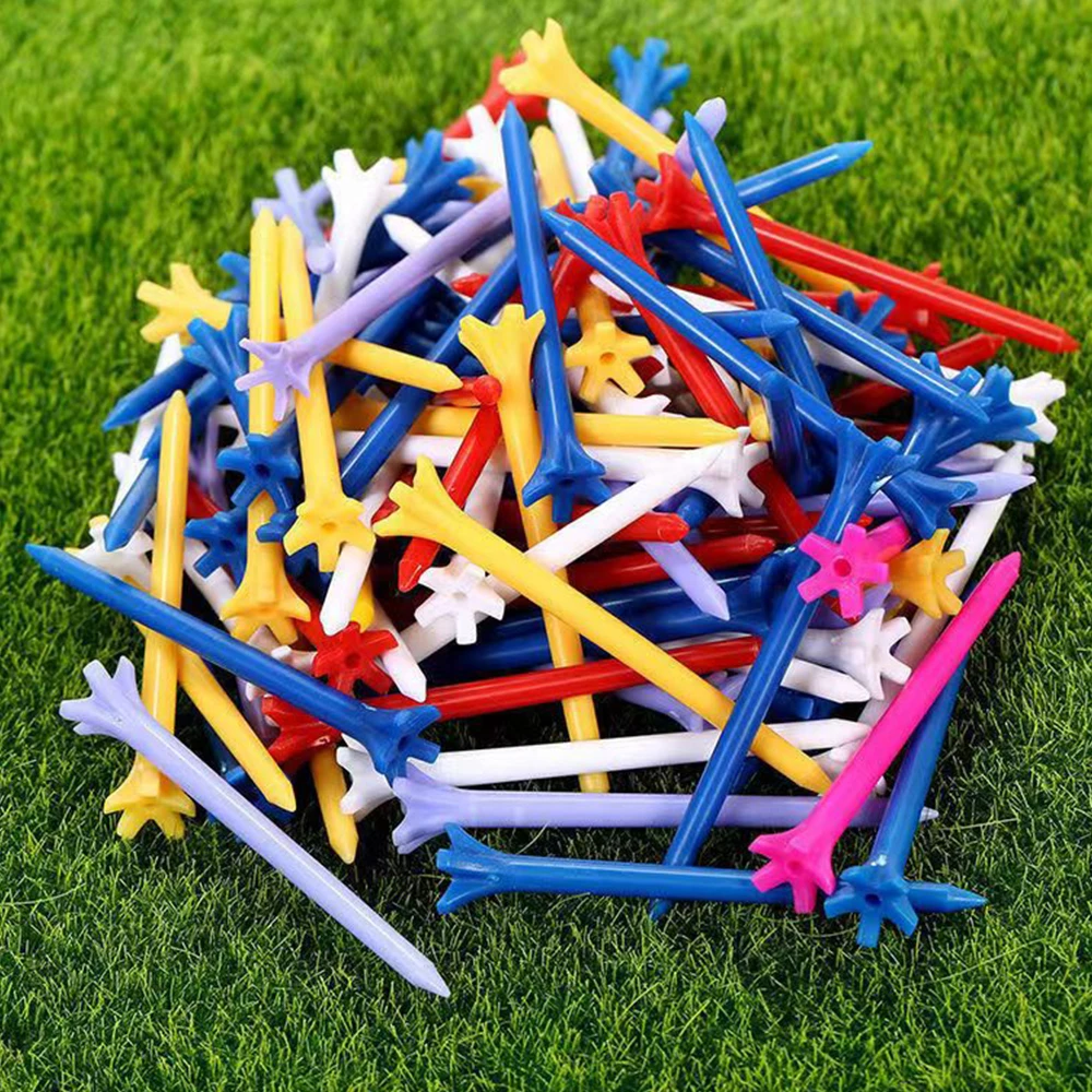 50 pieces of golf tees, five-claw nails, golf spikes (70mm multi-color mix)