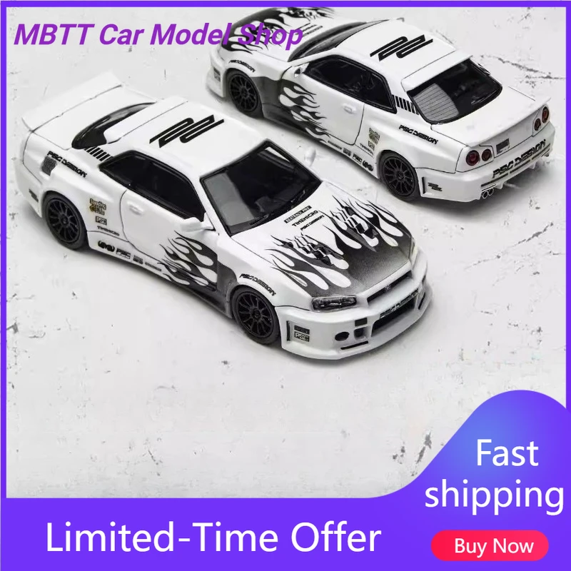 

TM&PSC 1:64 GTR R34 SMILODON Tooth Tiger Hong Kong Auto Show Die-Cast Car Model In stock
