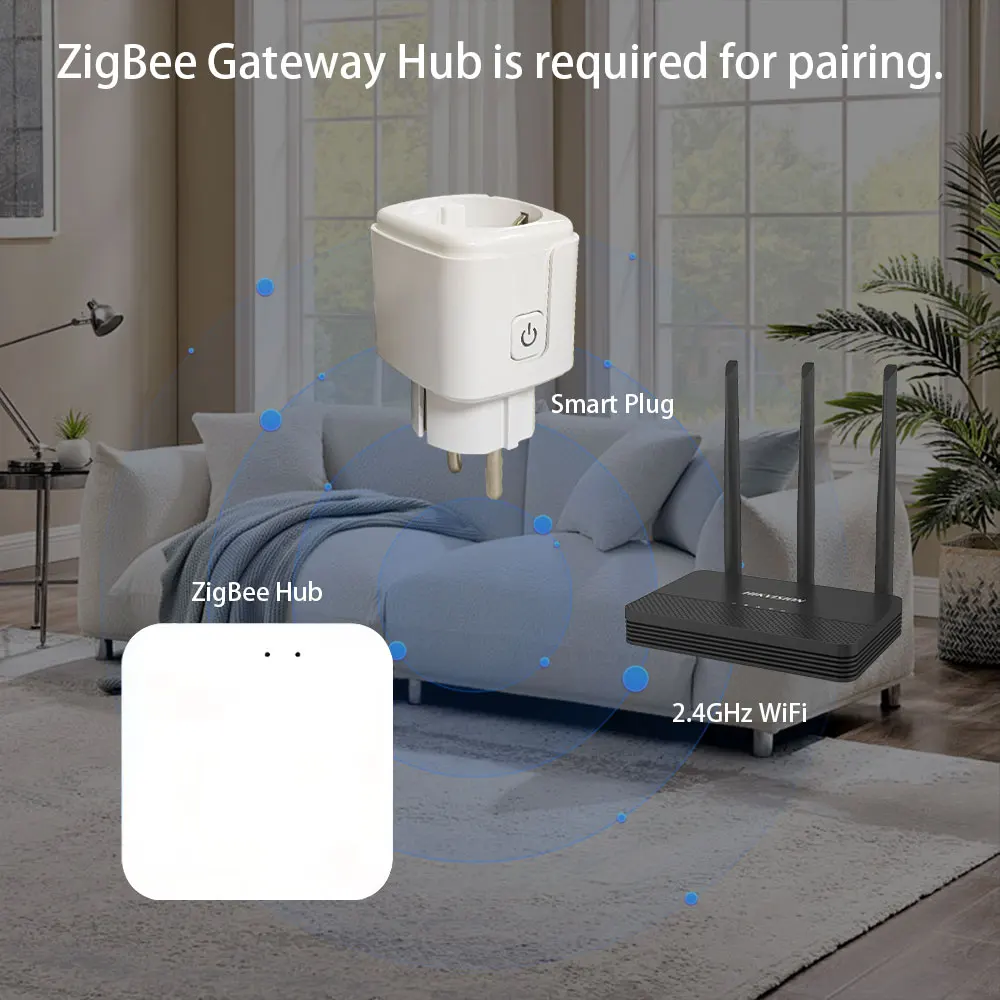 Ewelink สมาร์ทปลั๊ก Zigbee3.0 ซ็อกเก็ต EU 16A Power Monitor ฟังก์ชั่นจับเวลา Voice Control ทํางานร่วมกับ Alexa Google Home Yamdex