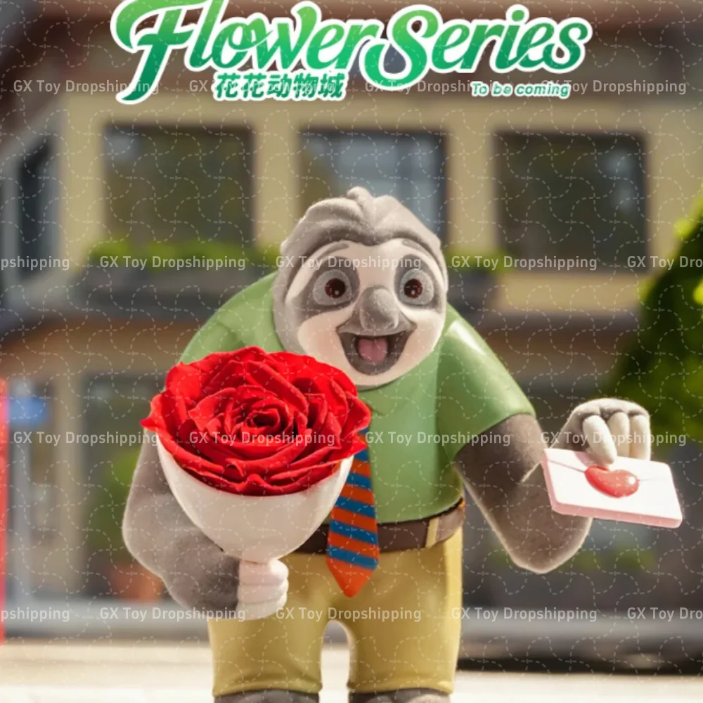 الأصلي أنيمي الشكل Zootopia زهرة العالم سلسلة صندوق أعمى جودي الثعلب نيك عمل أرقام نموذج دمية ديكور الأطفال سطح المكتب Colle