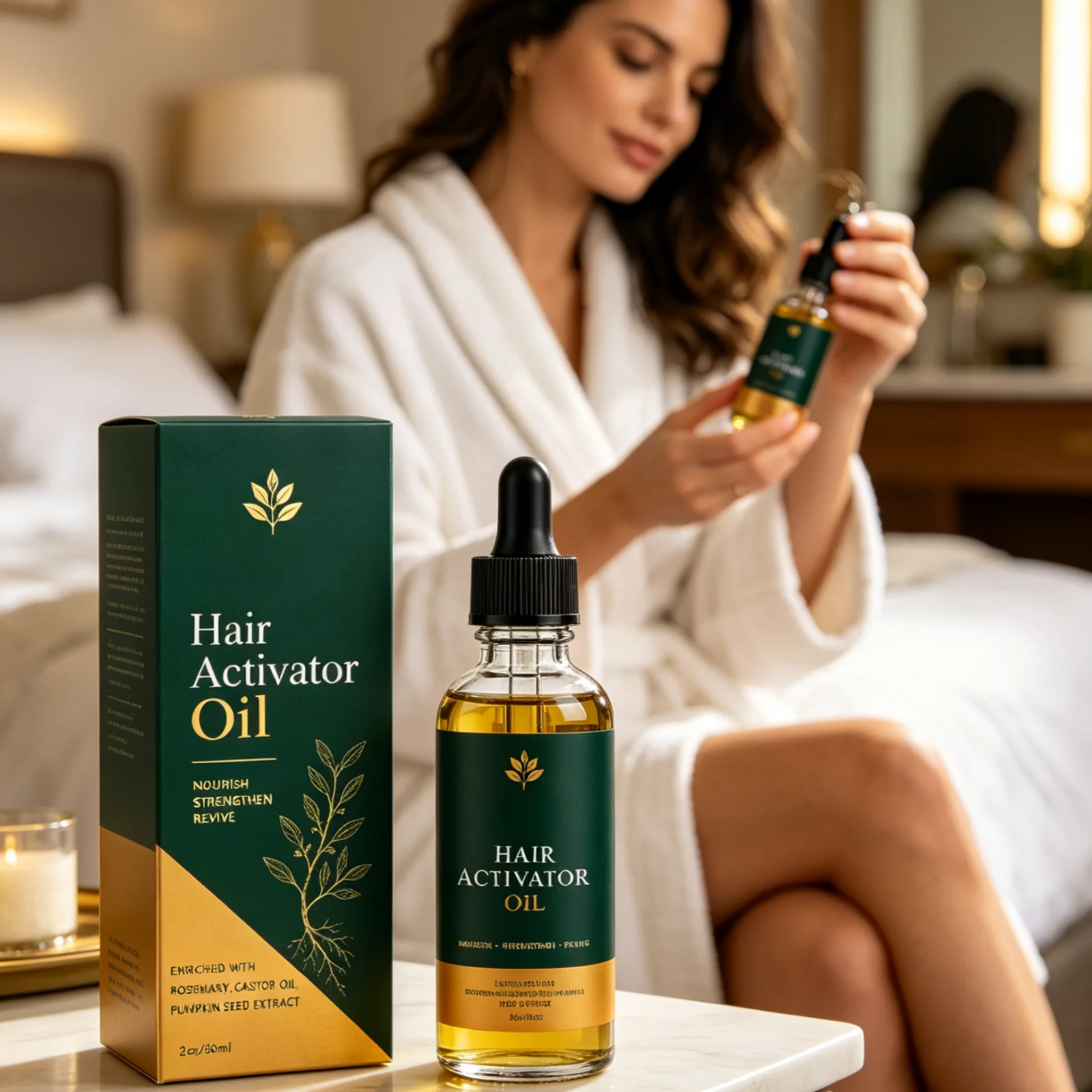 Hair Activator Oil Soft Smoothing Frizz Volumizing Hair Root Nourishment Scalp Soothing Gentle Plant Based Essential Oil 60ml
