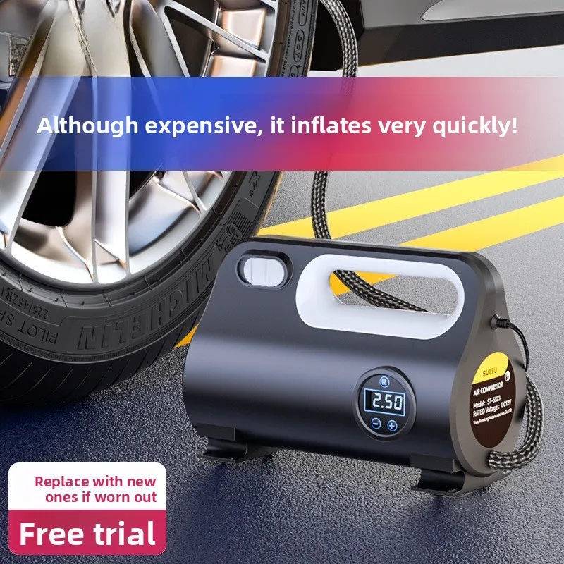 Portable Digital Tire Inflator - High Power Intelligent Smart Air Compressor for Car