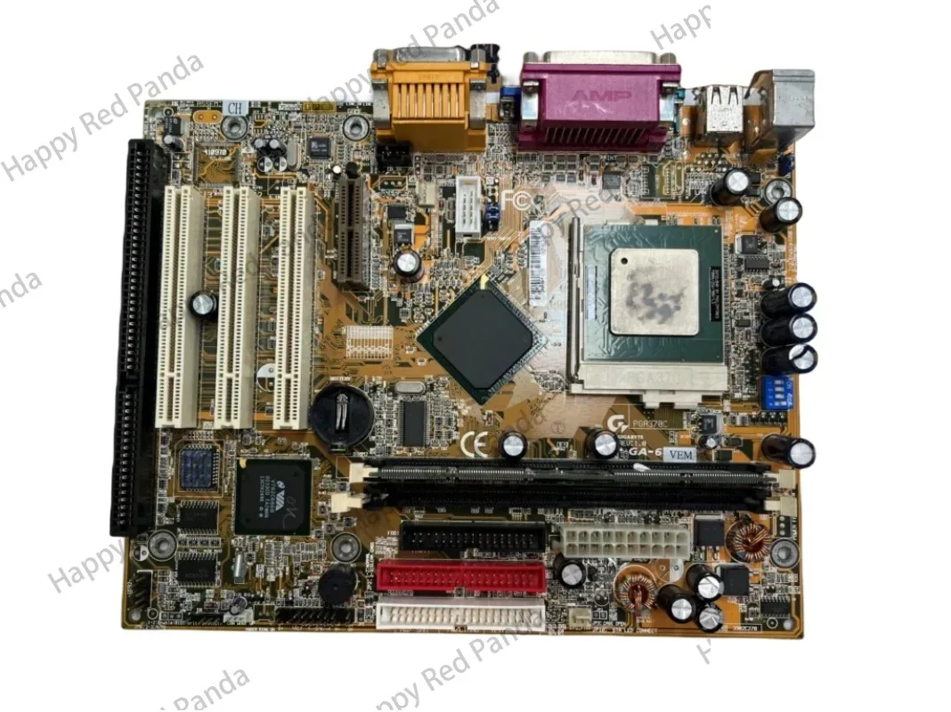 

80% new motherboard, CPU memory fan, tested original 100% 8601T, GA-6VEML, GA-6VEM ISA, 3PCI VGA LPT, 1 ISA slot