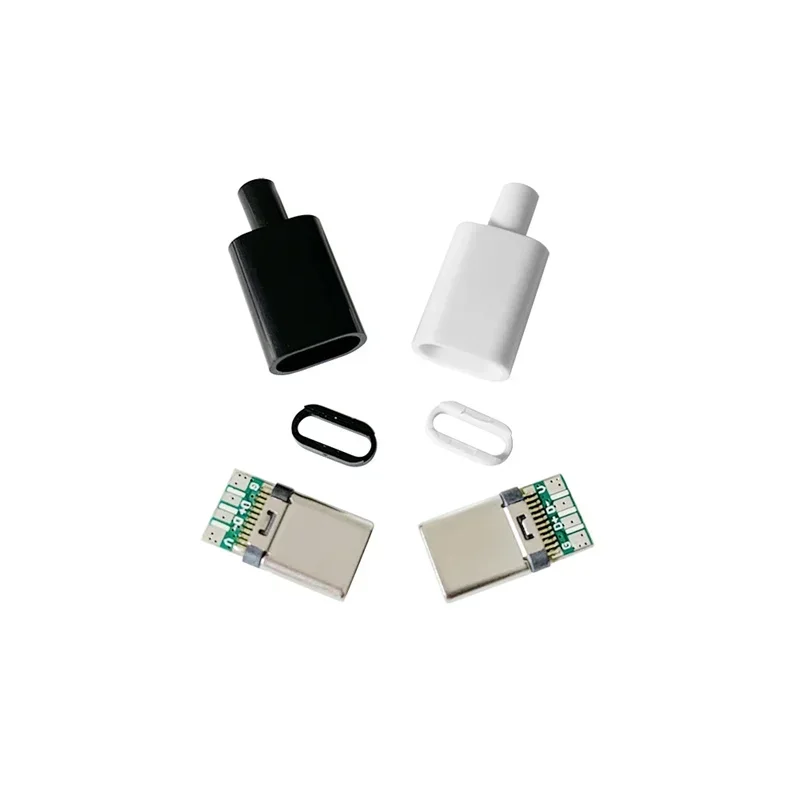 5/10Pcs TYPE C USB 3.1 24Pin Male Plug Welding Connector with Housing Type-C Charging Plugs Data Cable Accessories Repair