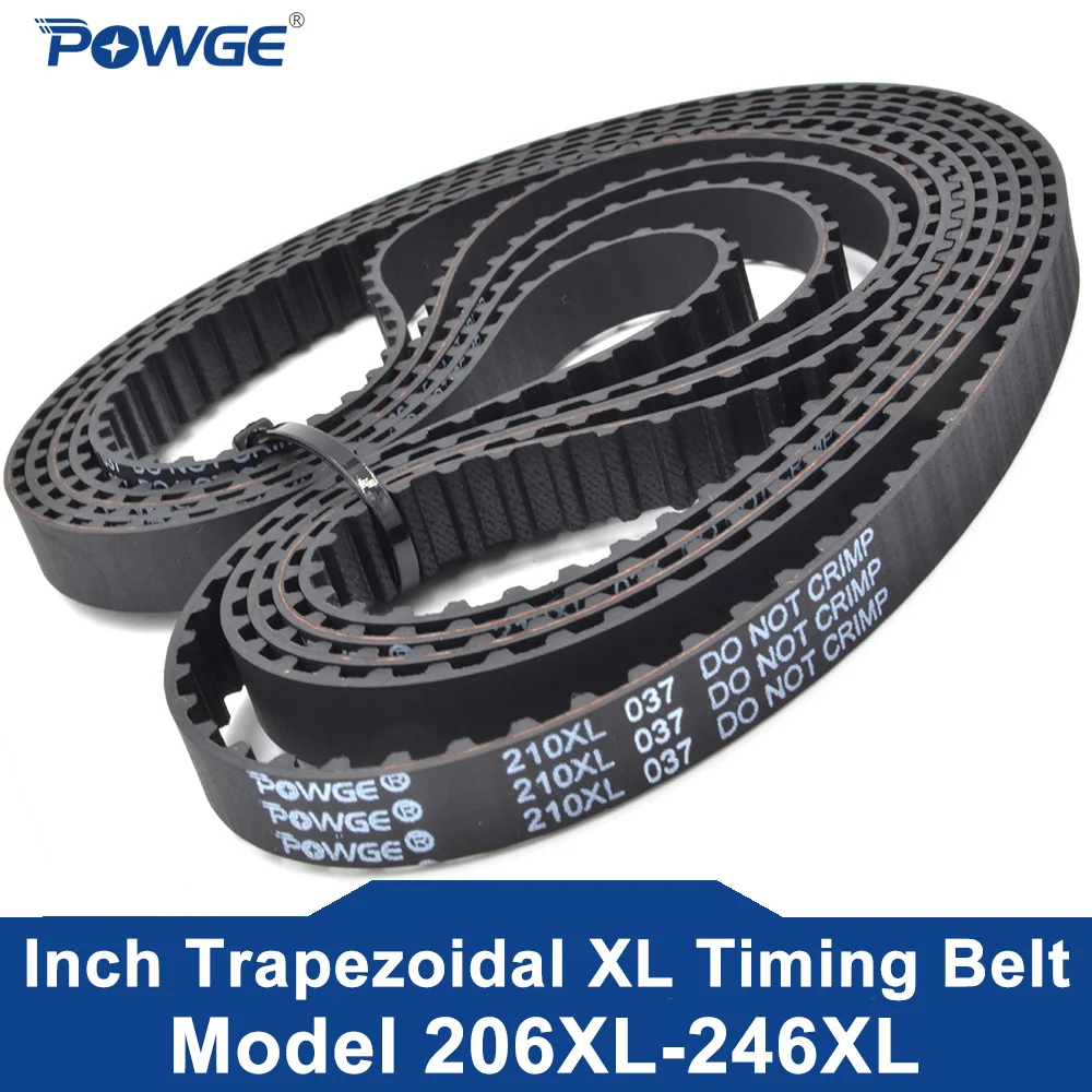 POWGE 5PCS XL Timing belt Lp=206 208 210 212 214 216 218 220 222 224 226 228 230 234 236 238 240 242 244 246 Width 6-38mm Rubber