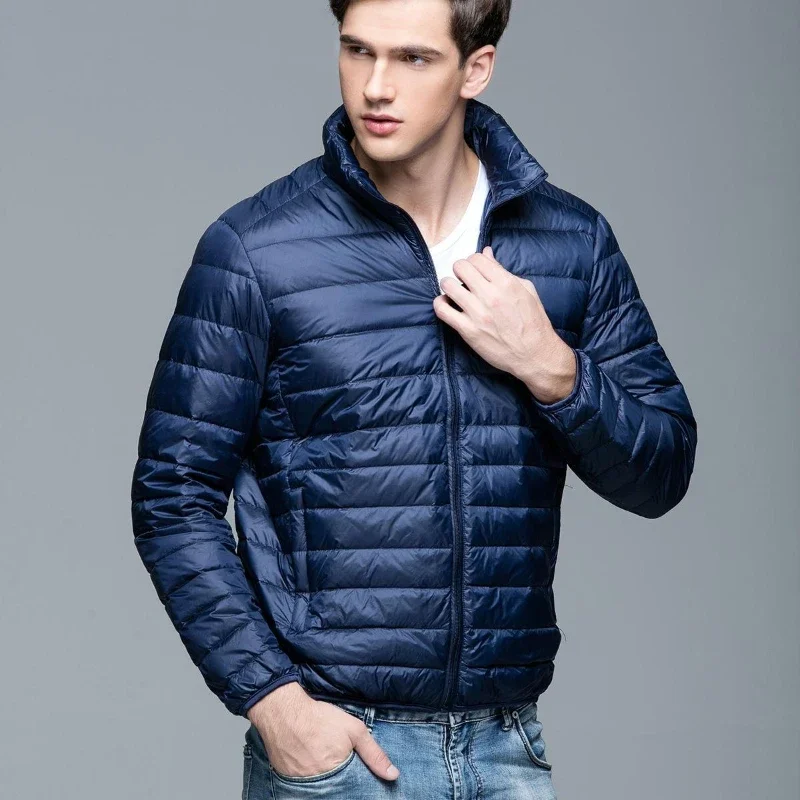 Lightweight Male Quilted Padded Jackets Stand Collar Men's Coats Winter Korean Reviews Many Cheap Clothes Offer Sale Y2k Vintage