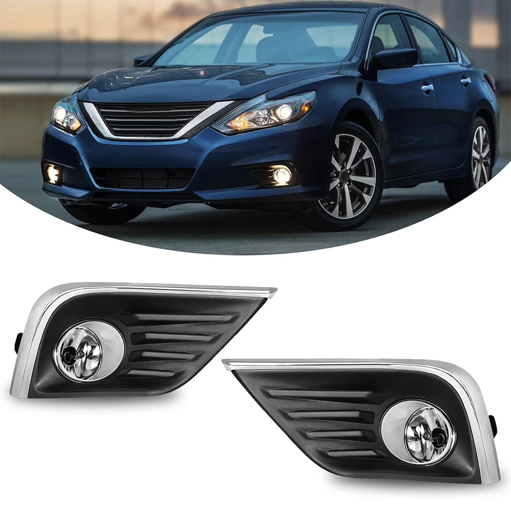 Halogen Fog Lights for Nissan Altima Sedan 2016 2017 2018 Front Bumper Fog Lamp Assembly Kit with Wiring Harness $ Switch