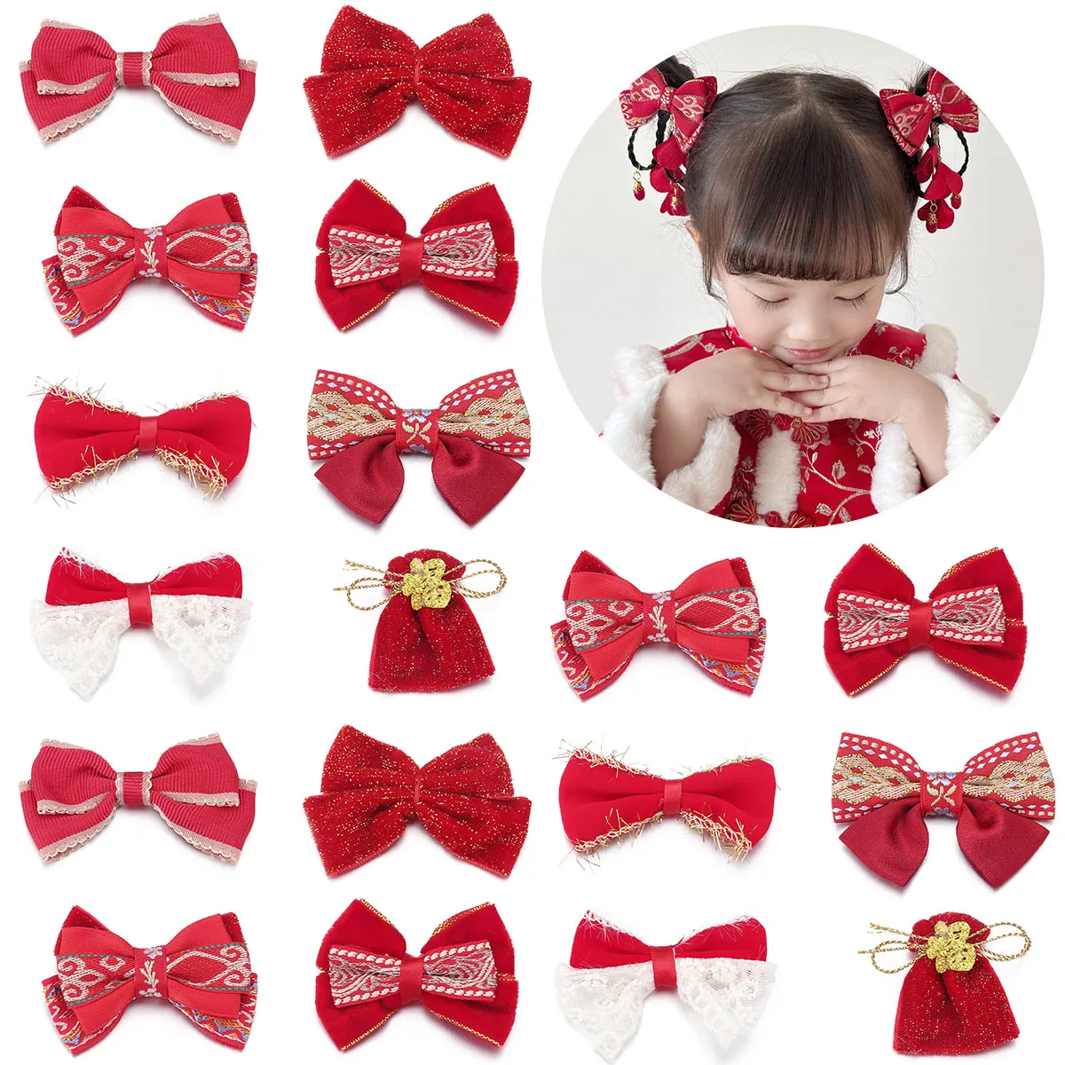 

5Pcs Christmas Bow Red Mini Xmas Tree Bowknot for Home Decoration wedding decor Navidad New Year Party DIY Gift