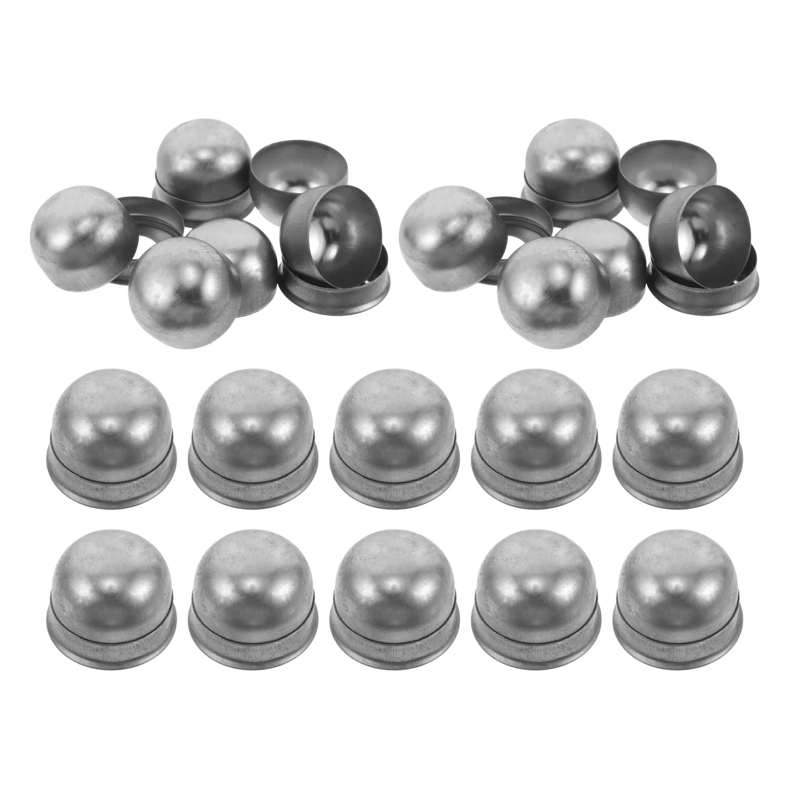 

20 set Bolt Safety Covers 16Mm Stainless Iron Protective Caps For Fitness Equipment Dust Proof Anti-Rust Security Bolt Caps