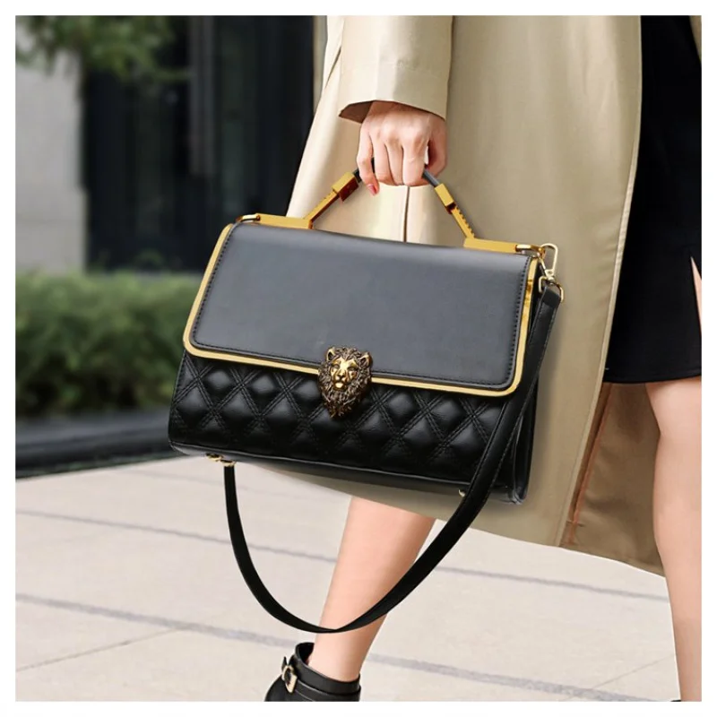 

Уникальная высококачественная женская сумка-мессенджер с простым однотонным и роскошным кожаным парижским модом