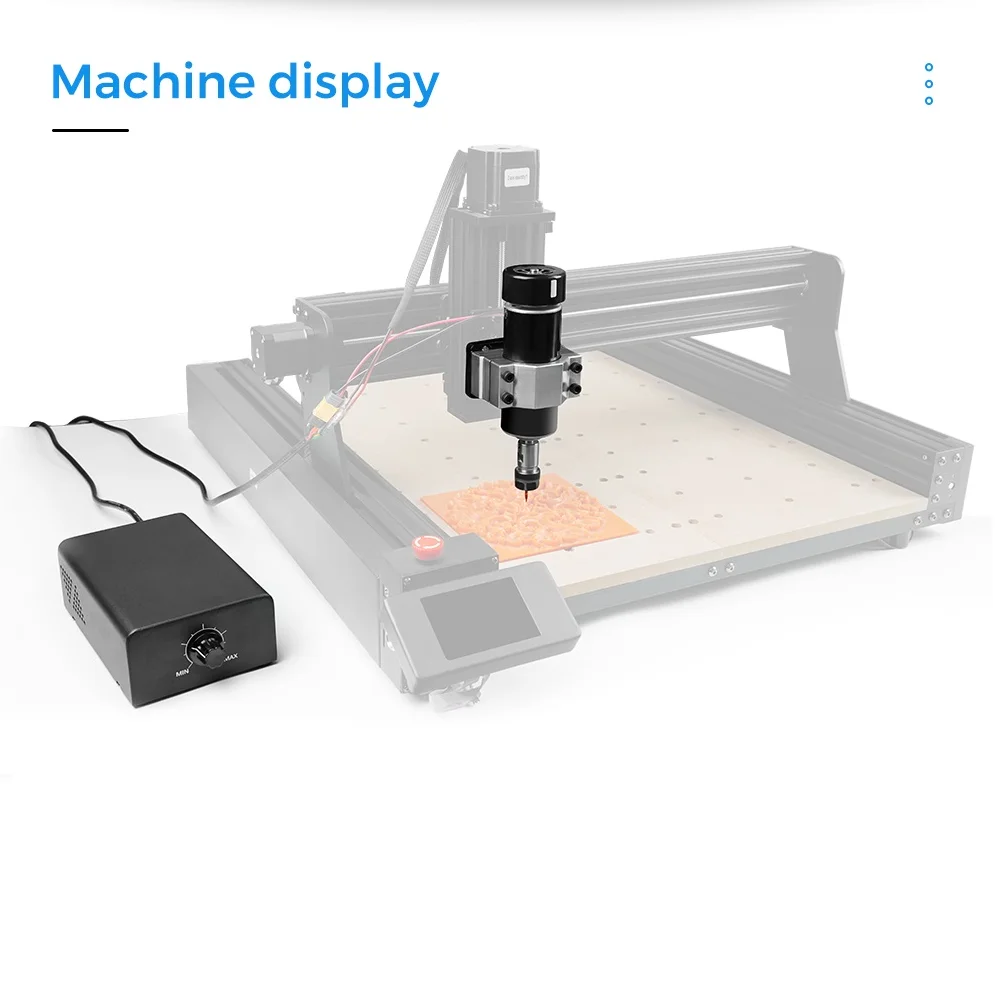 Zestaw silnika wrzeciona chłodzonego powietrzem 500 W z regulatorem prędkości zasilania Uchwyt ER11 52 mm Uchwyt zaciskowy do frezowania Grawerka