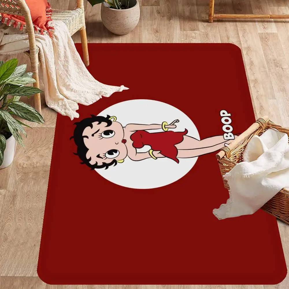 B-Betty Girl B-Boop Kitchen Mat Kids Room Bedroom Decoration Balcony Anti-Slip Doormat Living Room Alfombra