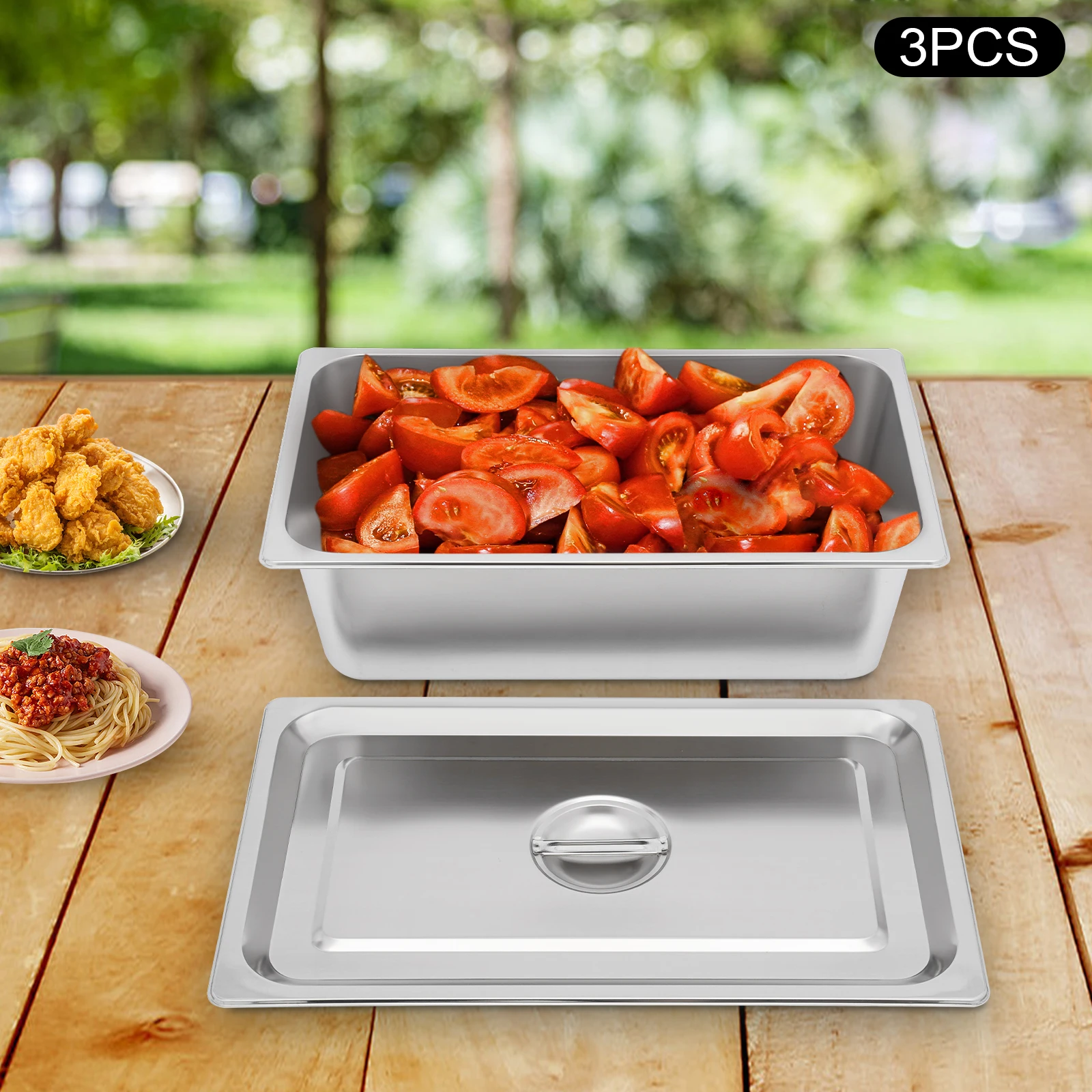 

Commercial Cookwares Stainless Steel Steam Table Pans For Hotel Food Buffet US