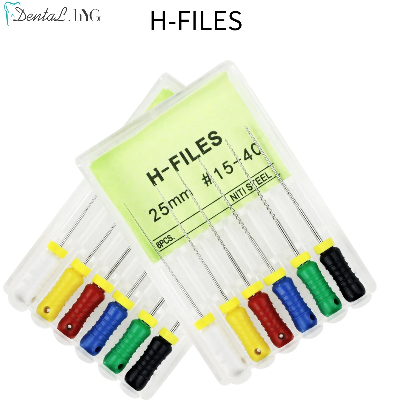 6Pcs/Pack Dental Hand Use H-Files 25mm Stainless Steel Endodontic Root Canal Files Dentist Tools Dental Lab Instruments