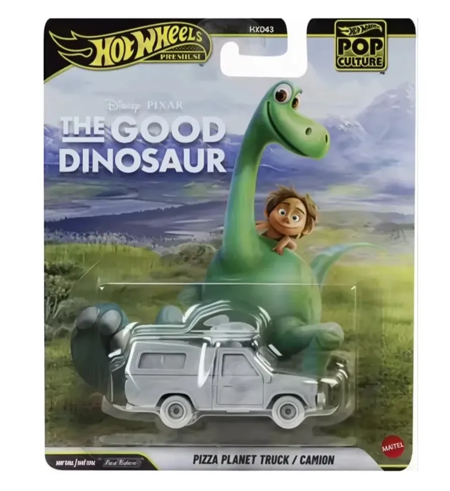 Caminhão de Brinquedo Hot Wheels Premium Pizza Planet, Modelo Diecast 1/64, Veículo Good Dinosaur, Modelo de Cultura Pop, Presente de Aniversário