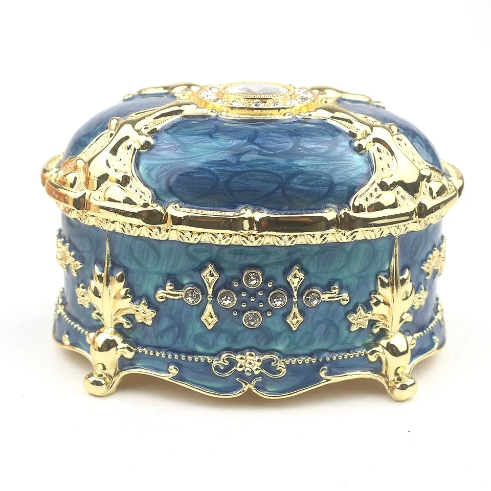 Оптовая продажа, тисненая металлическая музыкальная шкатулка из цинкового сплава, заводное движение, бутик подарков на Рождество, День святого Валентина