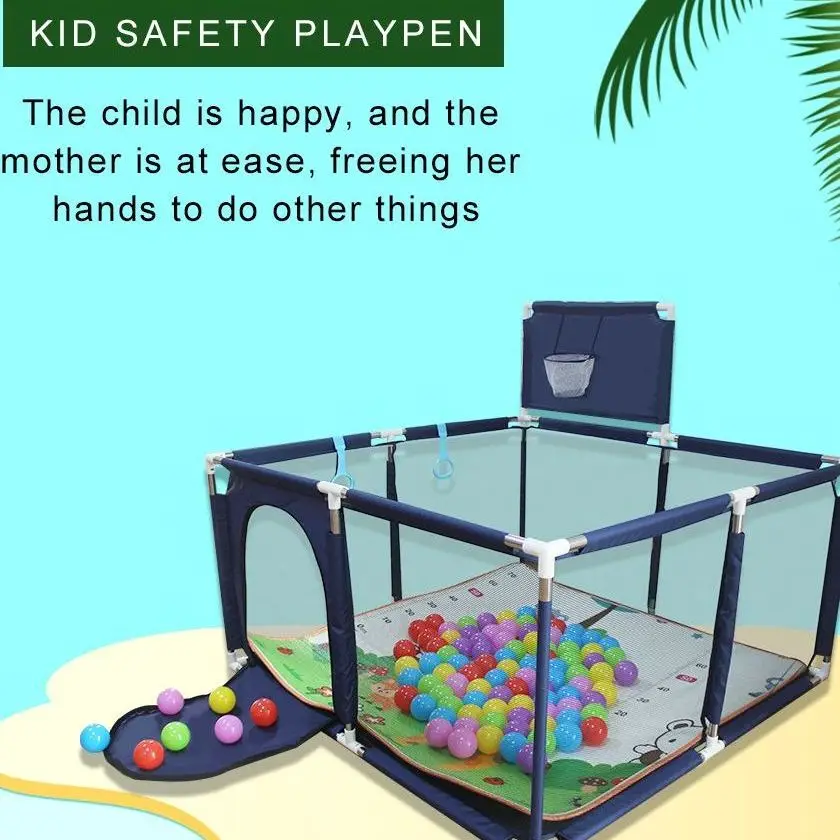 LMBABY Playpen bayi baru untuk tempat bermain bayi untuk anak usia 0-6 tahun bola anak-anak Pit Playpen dalam ruangan taman bayi pagar keselamatan