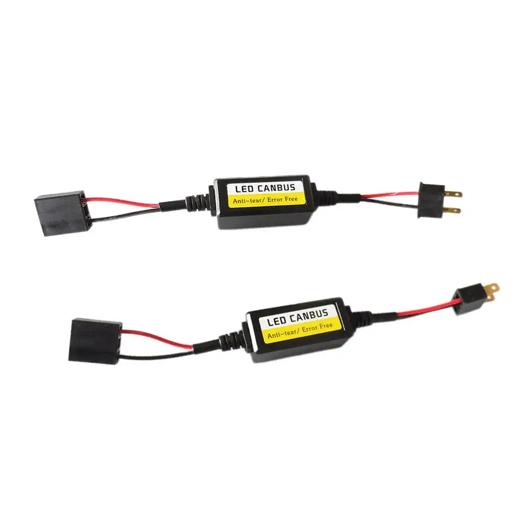 5x2pcs LED Headlight Canbus Resistor Decoders Canceller Wire Harness Adapter