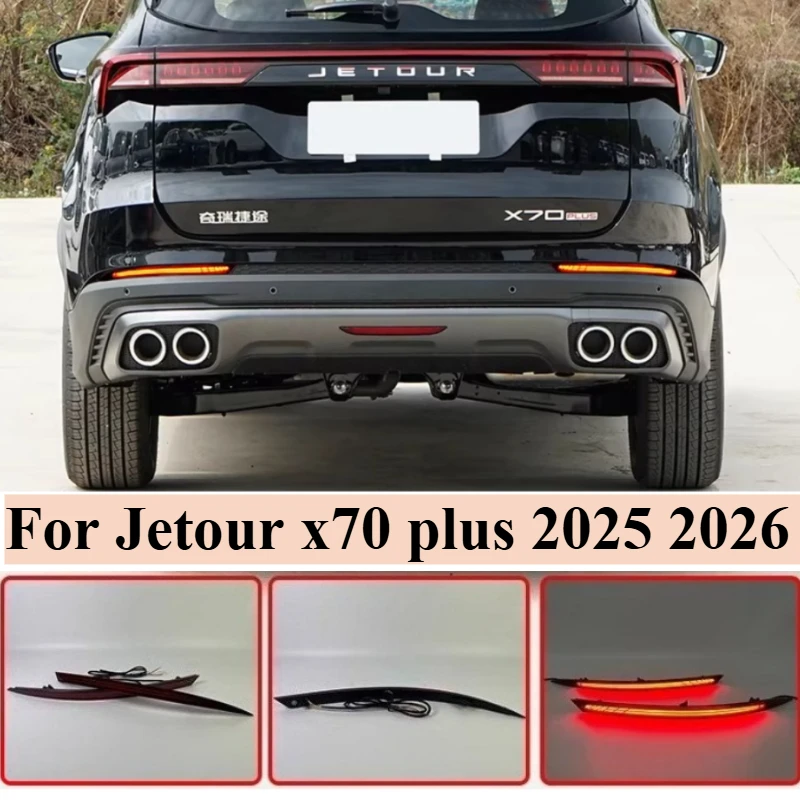 For Jetour x70 plus 2025 2026 car accessories Car Rear Bumper Light,LED Rear Bumper Warning Light,Rear Bumper Light Replacement