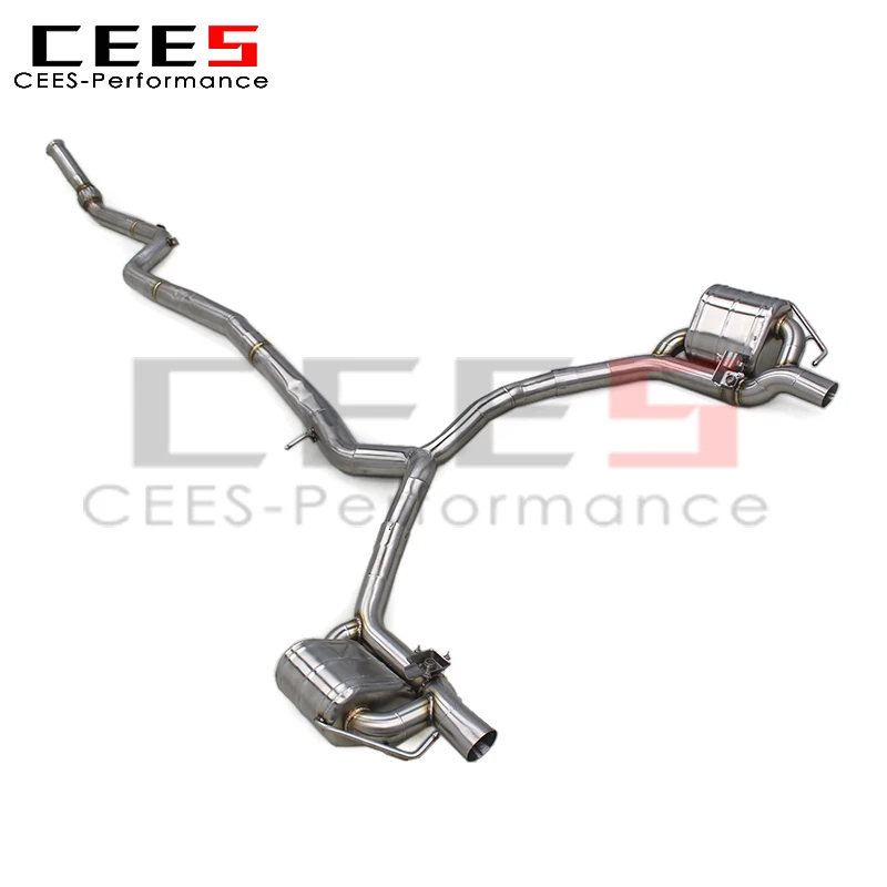 نظام عادم cees لسيارة Mercedes-Benz AMG GT43 3.0T 2019-2023 رأس من الفولاذ المقاوم للصدأ أنبوب سفلي OEM مصنع صمام كاتم صوت Catback #3
