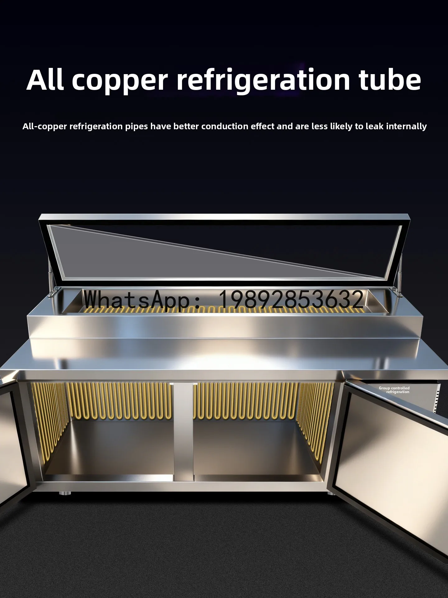Cold Island seasoning preservation table, refrigerated workbench, refrigerator, dual-temperature operating table