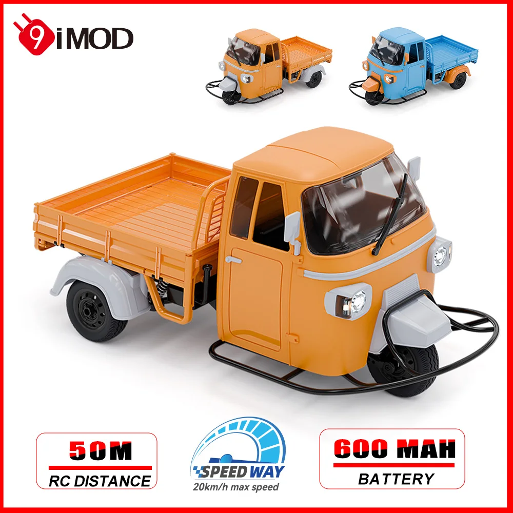 

9IMOD 1/10 RC Car 20km/h Rear Drive Car 2.4G 50M Baffle Folded Down Reverse Sound Effect Remote Control Tricycle