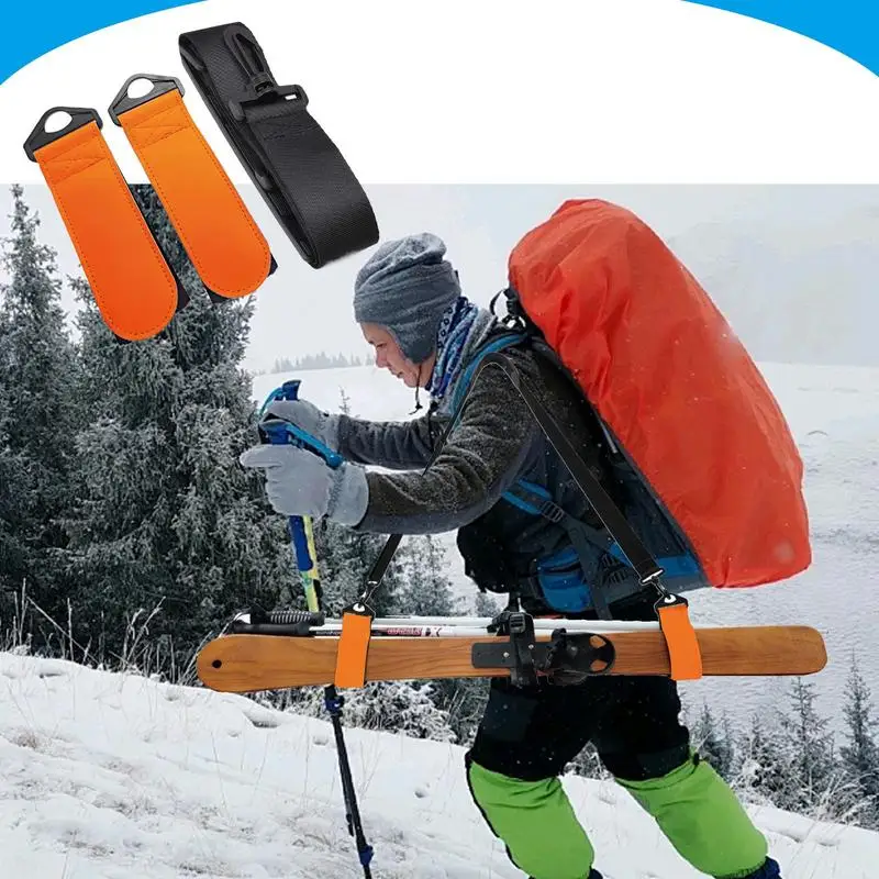 Adjustable Ski Straps Outdoor Sports Snowboard Fixed Strap Stylish Design Fixing Tool for Different Heights and Body Types