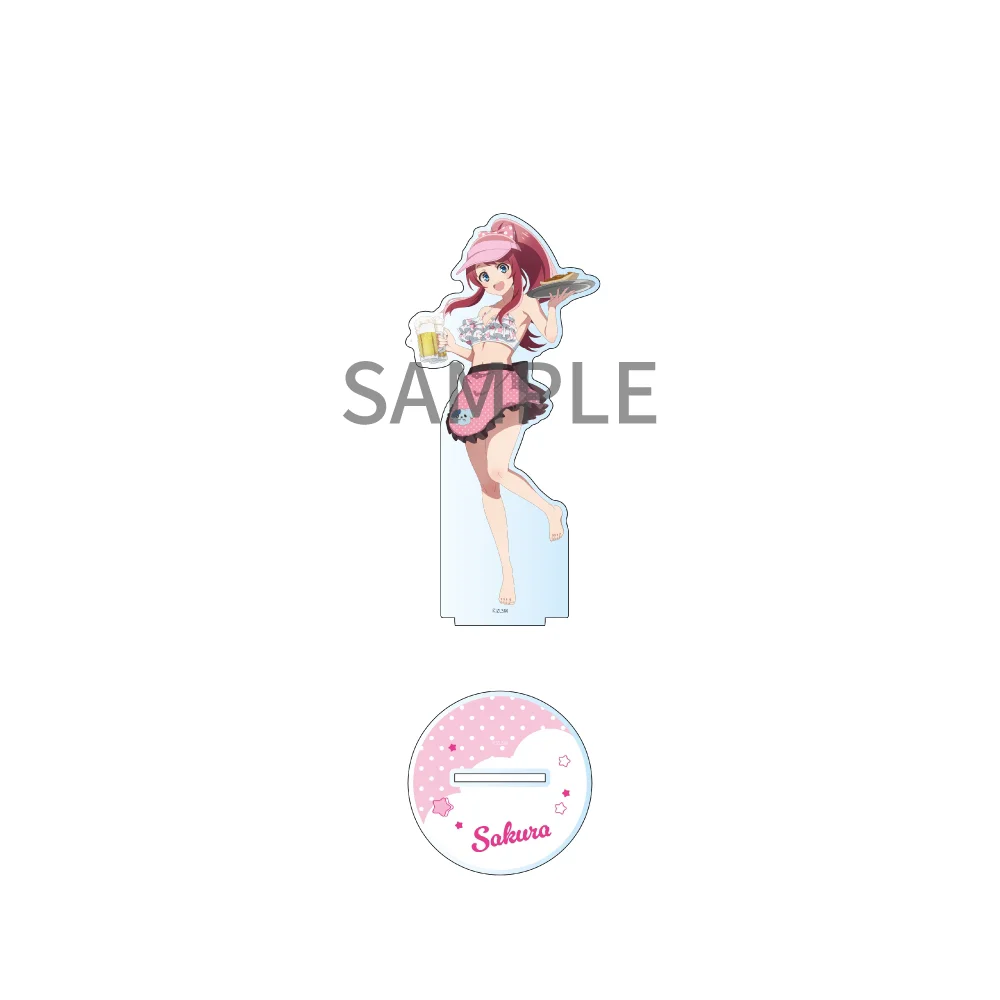 Zombie Land Saga Sakura Saki Summer Beach Hut Ver 10&15CM Acrylic Stand Keychain 2026 New Anime Stand Desk Decor Fans Gift