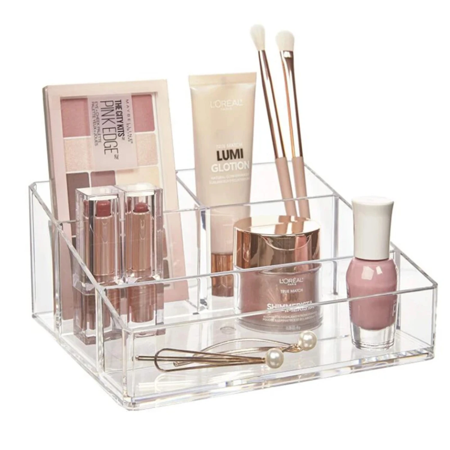 Clear Plastic Makeup Organizer Cosmetic  Box Makeup Brush Holder Stationery  Pen Holder Lipstick Display Stand