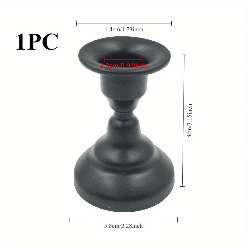 Black - Decorative Candle Holders for Taper Candles, Ideal for Wedding,Restaurant,Suitable for all kinds of holiday decorations,