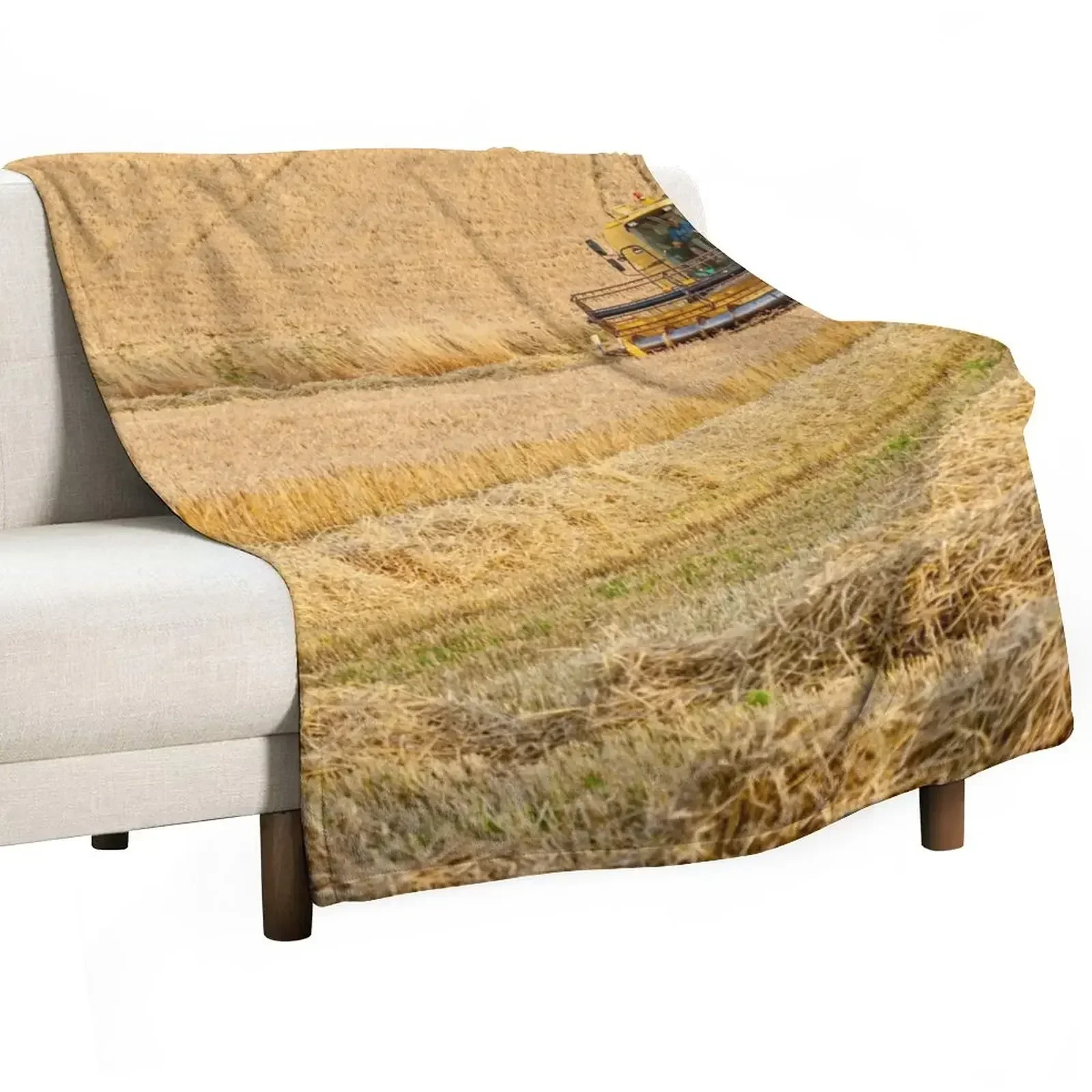 

I have a New Combine Harvester! Throw Blanket Flannels Stuffeds Luxury Designer Soft Big Blankets