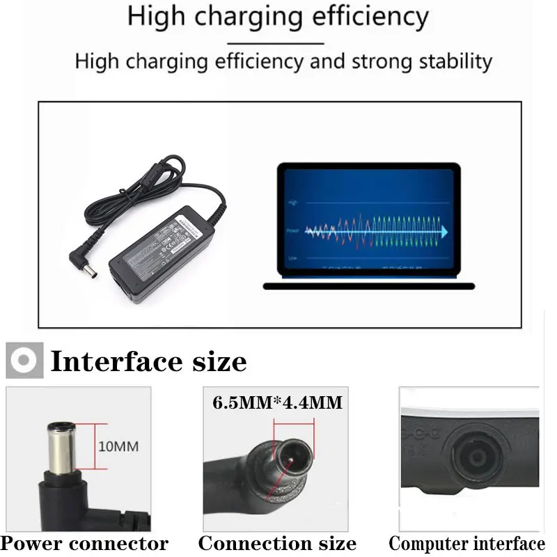 19V 1.2A 1.6A 1.7A 2.1A AC Adapter 6.4*4.4MM For LG 25UM58 25UM58-P LCD Monitor Power Adapter charger